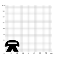 Zeichnung des Dichtungsprofils der Schlauchdichtung SL095.