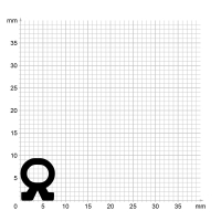 Zeichnung des Dichtungsprofils der Schlauchdichtung SL097.