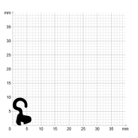 Zeichnung des Dichtungsprofils der Anschlagdichtung AS090.