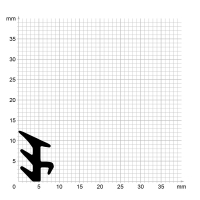 Zeichnung des Dichtungsprofils der Verglasungsdichtung...