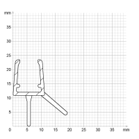 Duschdichtung DD013 für Rundduschen | transparent | Länge 1250 mm