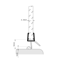 Duschdichtung DD013 für Rundduschen | transparent | Länge 1250 mm