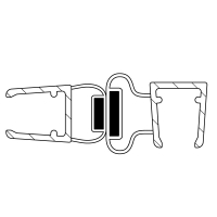 Duschdichtung DD035 | transparent | 90 Grad | mit Magnet