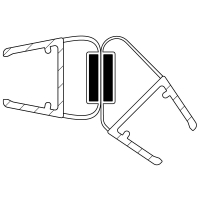 Duschdichtung DD043 | transparent | 135 Grad | mit Magnet