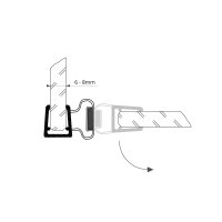 Duschdichtung DD037 | transparent | mit Magnet