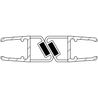 Duschdichtung DD038 | transparent | 180 Grad | mit Magnet