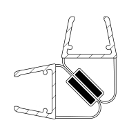 Duschdichtung DD043 | transparent | 90 Grad | mit Magnet