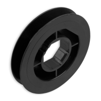 Mini-Gurtsscheibe in schwarz aus Kunststoff mit 115 mm...