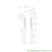 Einlauftrichter für Mini Aluminium-Führungsschiene | zum Einschieben | 18,5 mm