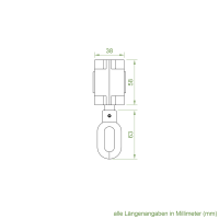 Geiger Markisengetriebe MSG 039 | 7:1 | weiß | 13 mm Innenvierkant | Zinköse | ohne Endanschlag | mit Bund