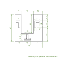 Einlauftrichter 40 x 40 mm für Rehau | Sonderanfertigung