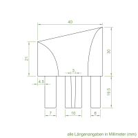 Einlauftrichter 40 x 40 mm für Rehau | Sonderanfertigung