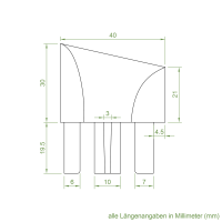 Einlauftrichter 40 x 40 mm für Rehau | Sonderanfertigung