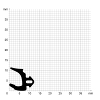 Zeichnung des Dichtungsprofils der Lippendichtung LP469.