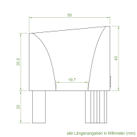 Einlauftrichter 50 x 40 mm | Sonderanfertigung