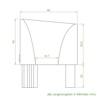 Einlauftrichter 50 x 40 mm | Sonderanfertigung