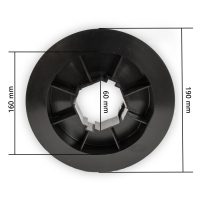 Maxi Gurtscheibe Ø 190 mm | für Achtkant Stahlwelle Ø 60 mm