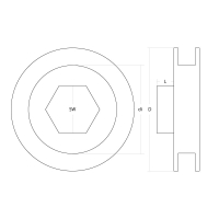 Maxi Gurtscheibe Ø 190 mm | für Achtkant Stahlwelle Ø 60 mm