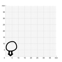 Zeichnung des Dichtungsprofils der Schlauchdichtung SL145.