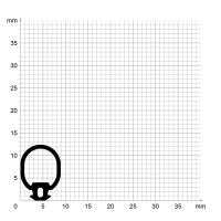 Zeichnung des Dichtungsprofils der Schlauchdichtung SL148.