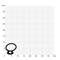 Zeichnung des Dichtungsprofils der Schlauchdichtung SL150.