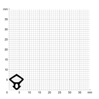 Zeichnung des Dichtungsprofils der Schlauchdichtung SL151.