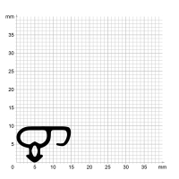 Zeichnung des Dichtungsprofils der Schlauchdichtung SL154.