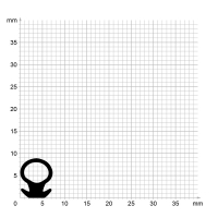 Zeichnung des Dichtungsprofils der Schlauchdichtung SL158.