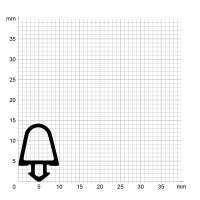 Zeichnung des Dichtungsprofils der Schlauchdichtung SL159.