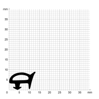 Zeichnung des Dichtungsprofils der Schlauchdichtung SL160.