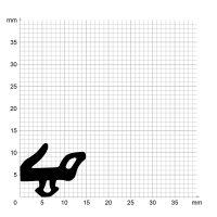 Zeichnung des Dichtungsprofils der Lippendichtung LP476.