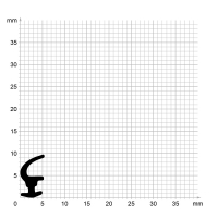 Zeichnung des Dichtungsprofils der Lippendichtung LP485.