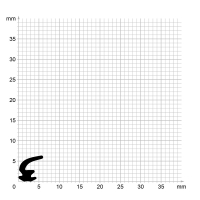 Zeichnung des Dichtungsprofils der Lippendichtung LP486.