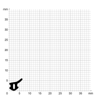 Zeichnung des Dichtungsprofils der Lippendichtung LP501.