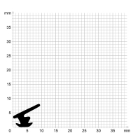 Zeichnung des Dichtungsprofils der Lippendichtung LP525.