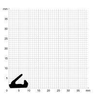 Zeichnung des Dichtungsprofils der Lippendichtung LP539.