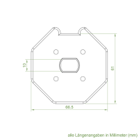 Elero Adapter-Mitnehmer-Set | Achtkant-Stahlwelle SW 70 | für Elero Typ 9 NHK Antriebe