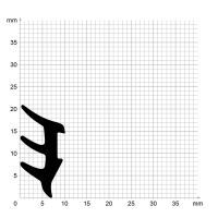 Zeichnung des Dichtungsprofils der Verglasungsdichtung...
