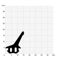 Zeichnung des Dichtungsprofils der Mitteldichtung MI245...