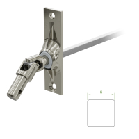 Geiger Gelenklager 45°- G067 | Grundplatte 22 x 85 mm...