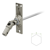 Geiger Gelenklager 45°- G029 | Grundplatte 22 x 85 mm...